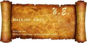 Waitzer Emil névjegykártya